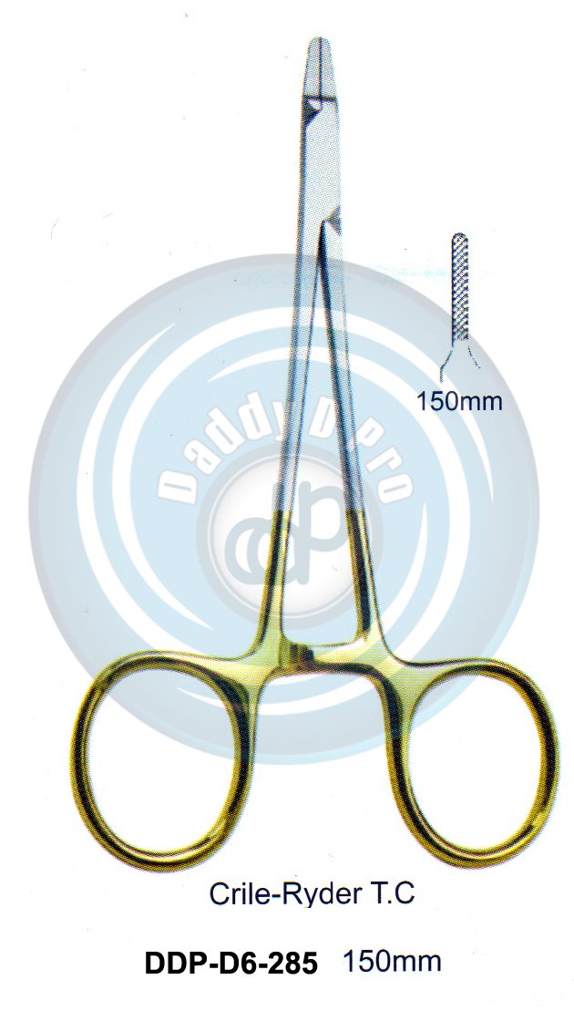 FORCEPS, NEEDLE HOLDER, CLAMPS  T.C. GOLD CRILLE-RYDER T.C. 150MM