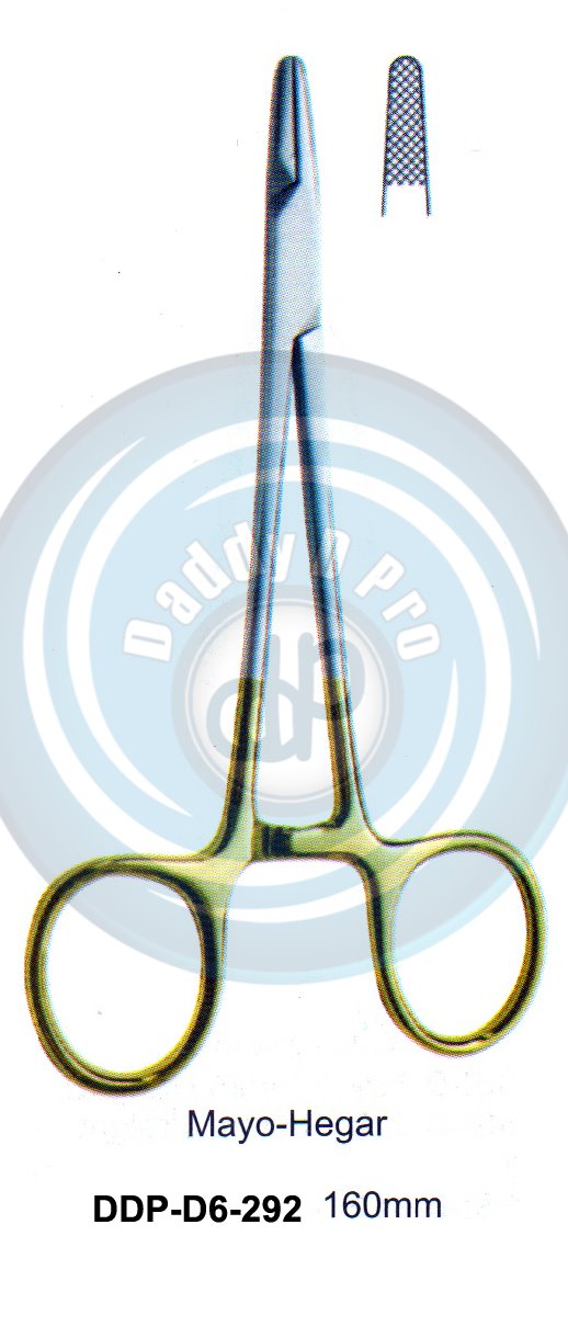 FORCEPS, NEEDLE HOLDER, CLAMPS  T.C. GOLD MAYO-HEGAR 160MM