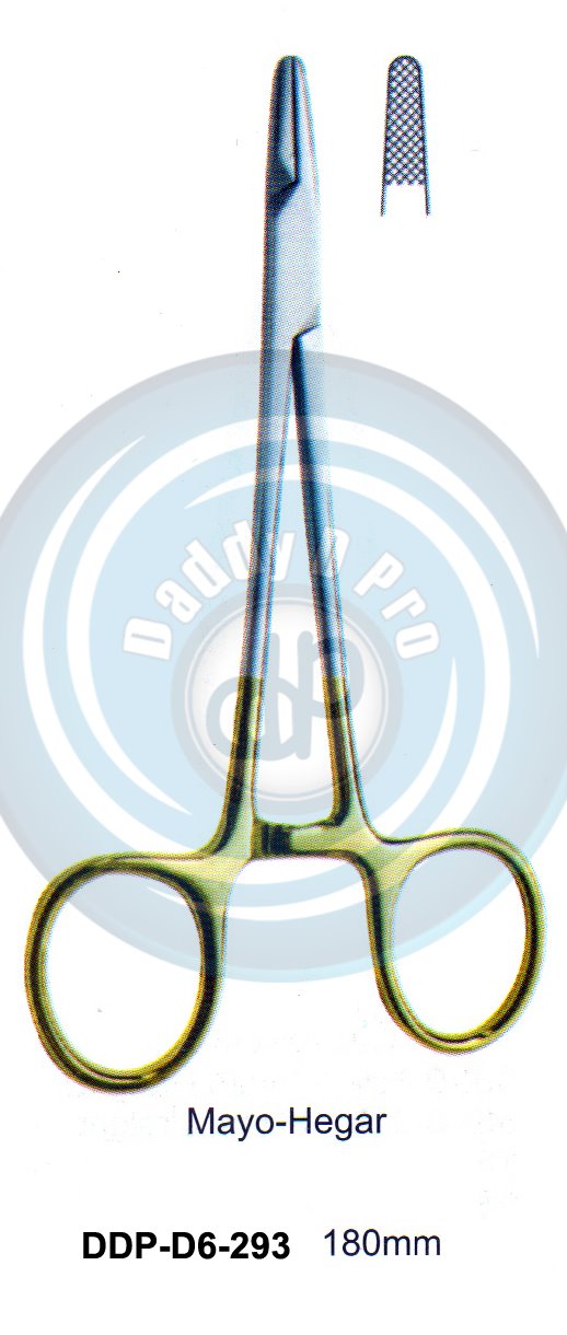 FORCEPS, NEEDLE HOLDER, CLAMPS  T.C. GOLD MAYO-HEGAR 180MM