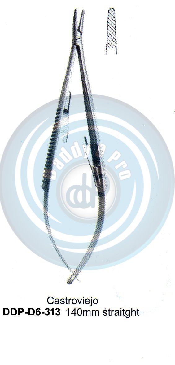 FORCEPS, NEEDLE HOLDER, CLAMPS  CASTROVIEJO 140MM STRAIGHT