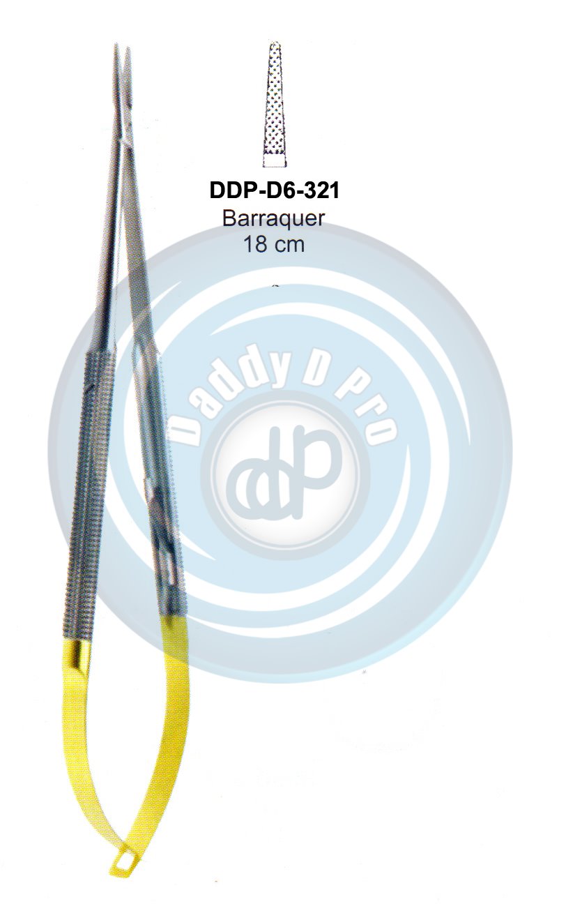 FORCEPS, NEEDLE HOLDER, CLAMPS  BARRABQUER 18CM STRAIGHT