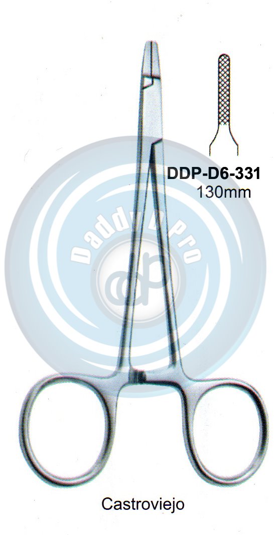 FORCEPS, NEEDLE HOLDER, CLAMPS  CASTROVIEJO 130MM