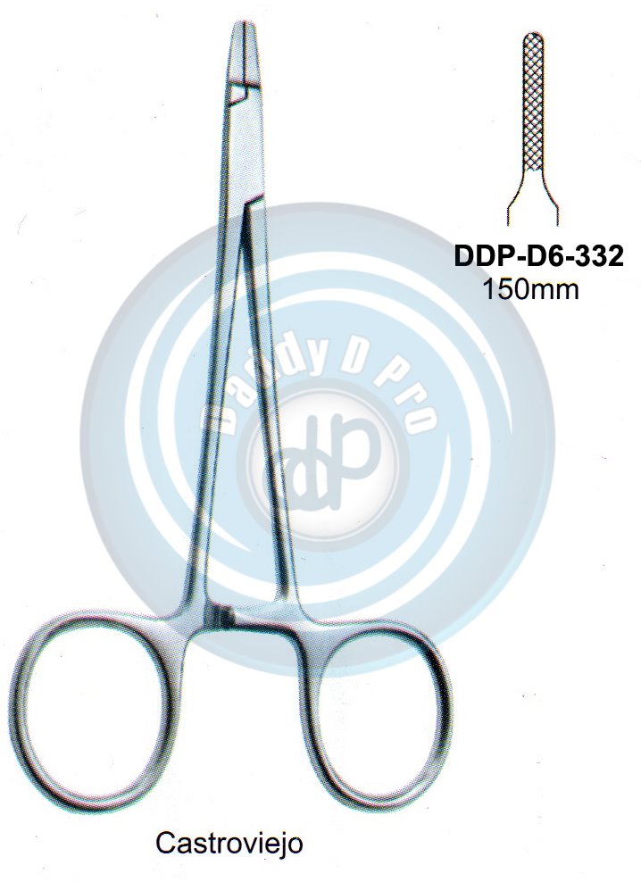 FORCEPS, NEEDLE HOLDER, CLAMPS  CASTROVIEJO 150MM
