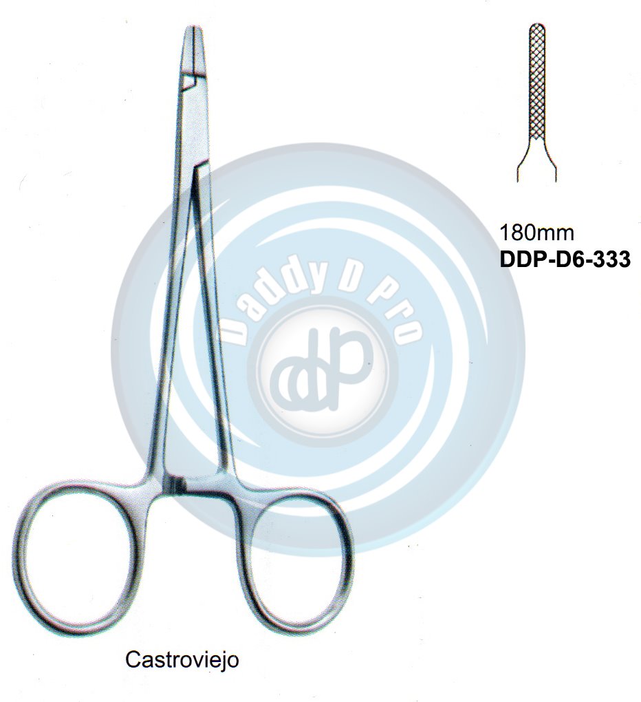 FORCEPS, NEEDLE HOLDER, CLAMPS  CASTROVIEJO 180MM