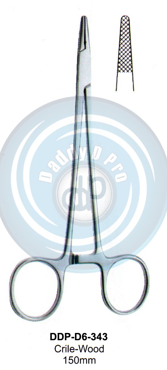 FORCEPS, NEEDLE HOLDER, CLAMPS  CRILE-WOOD 150MM