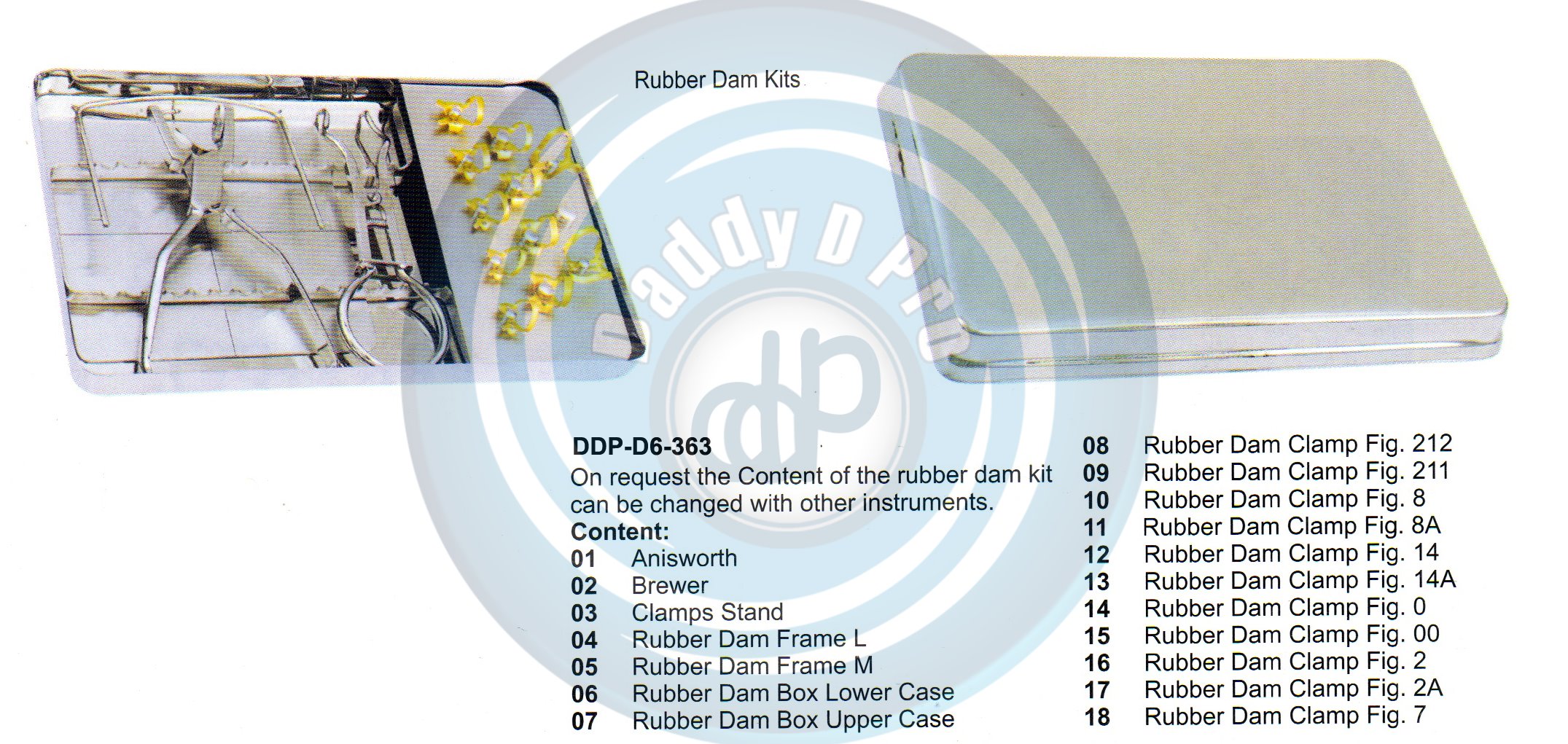 RUBBER DAM FORCEPS & CLAMPS RUBBER DAM KITS