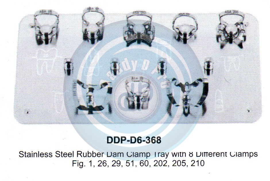 RUBBER DAM FORCEPS & CLAMPS STAINLESS STEEL GOLD PLATED RUBBER DAM CLAMP TRAY