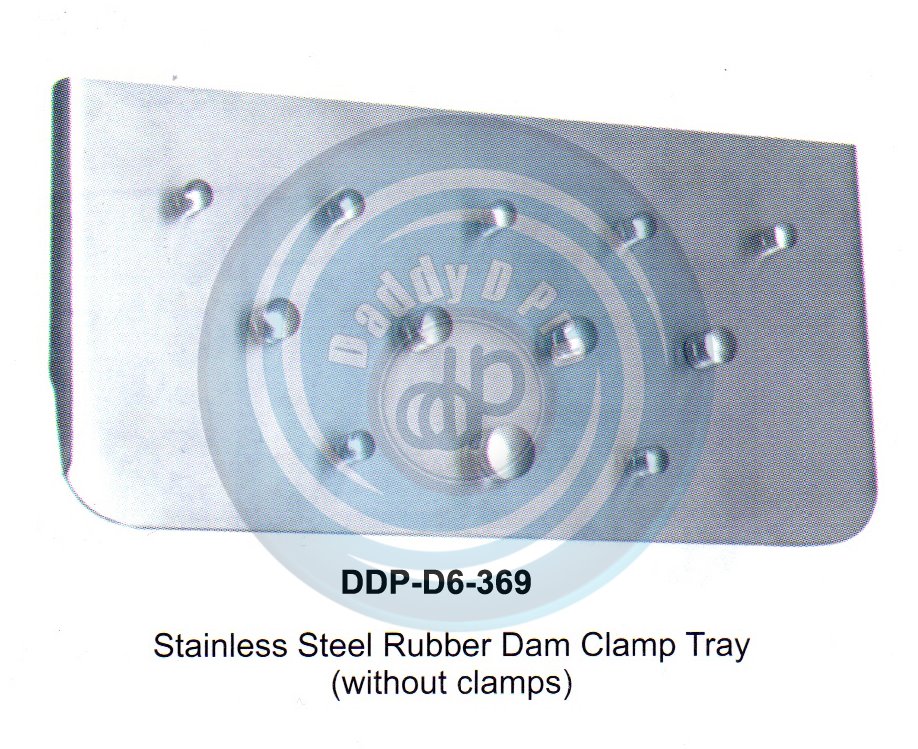 RUBBER DAM FORCEPS & CLAMPS STAINLESS STEEL GOLD PLATED RUBBER DAM CLAMP TRAY (WITHOUT CLAMP)