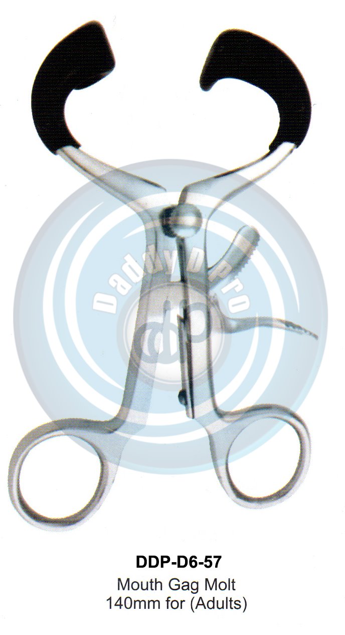 RETRACTORS , MOUTH GAGS  MOUTH GAG MOLT 140MM FOR ADULT