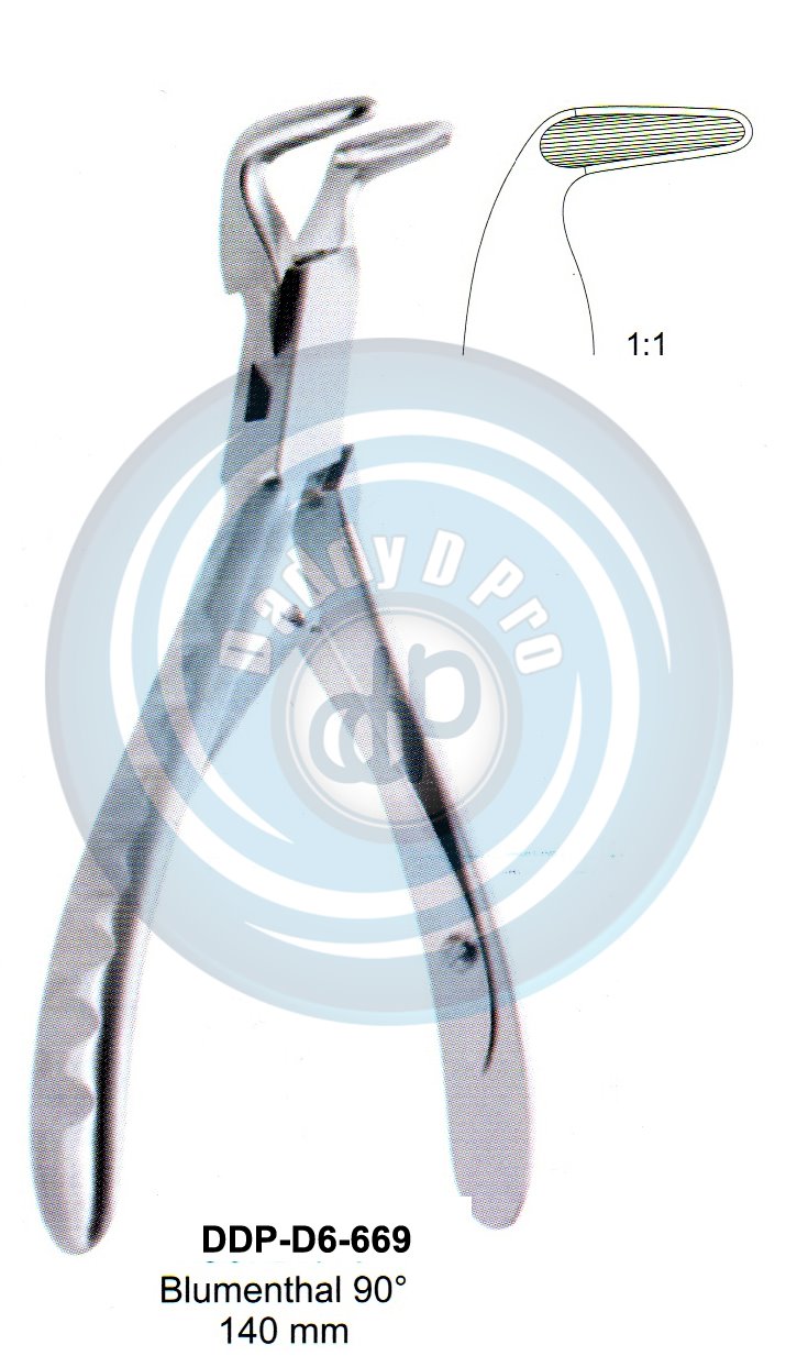 BONE RONGEUR BLUMENTHAL 140MM 90 DEGREE ANGLE