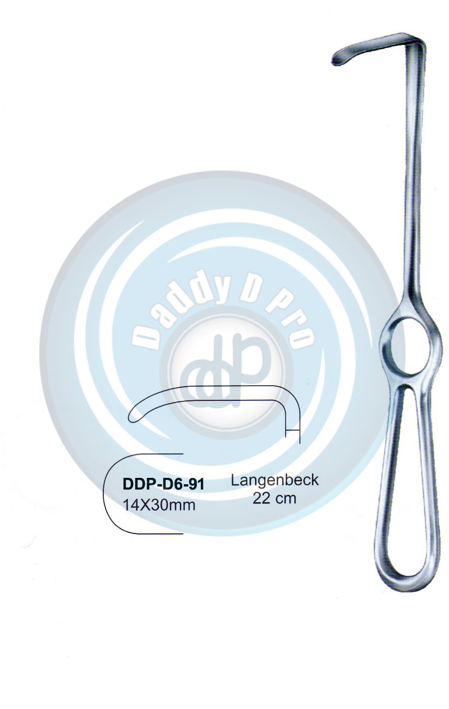 RETRACTORS , MOUTH GAGS RETRACTORS LANGENBECK 22CM