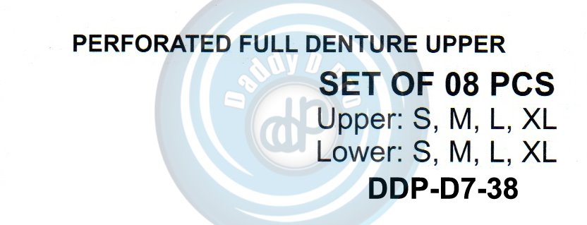 IMPRESSION TRAYS PERFORATED FULL DENTURE UPPER 08 PCS