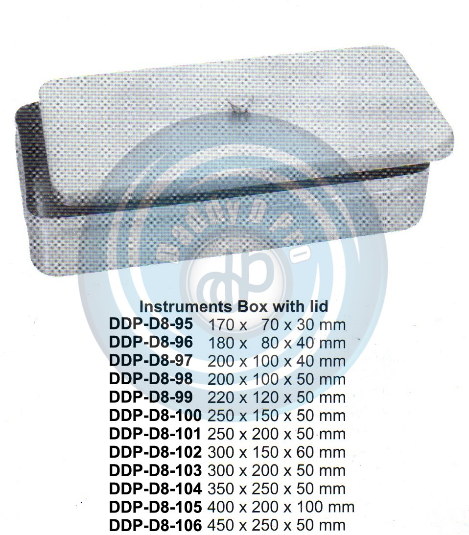 HOLLOW WARE INSTRUMENTS  INSTRUMENTS BOX WITH LID