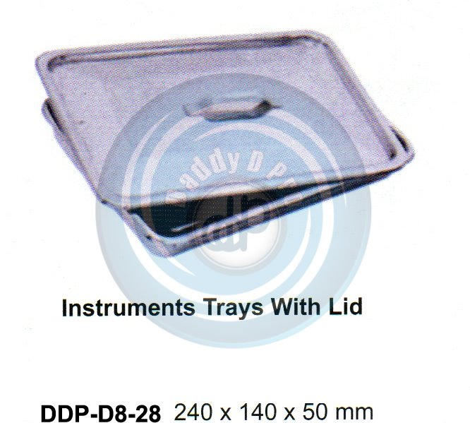 HOLLOW WARE INSTRUMENTS INSTRUMENTS TRAYS WITH LID 240X140X50MM